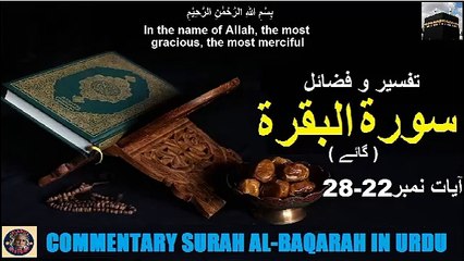Surah Al-Baqarah Ayat No. 22-28 Tafseer in Urdu | تفسیر و فضائل سورہ ٱلْبَقَرَة آیت 22 تا 28