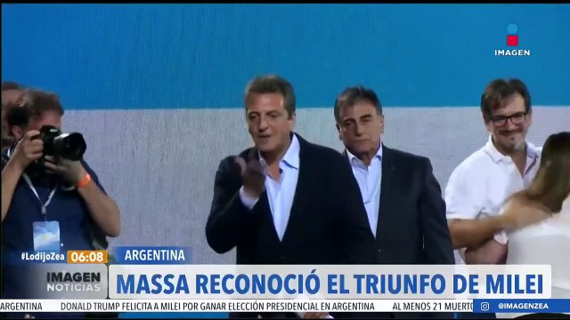 Elecciones en Argentina: Sergio Massa reconoce el triunfo de Javier Milei
