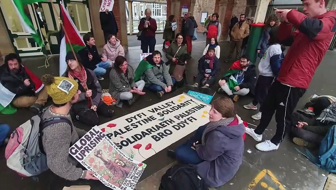 Palestinian peace march held in Aberystwyth