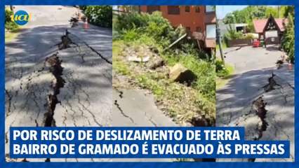 Por risco de deslizamento de terra, bairro de Gramado é evacuado às pressas