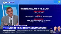 Des contrôleurs aériens en grève pour protester contre une proposition de loi qui modifie l'exercice de la grève dans le secteur