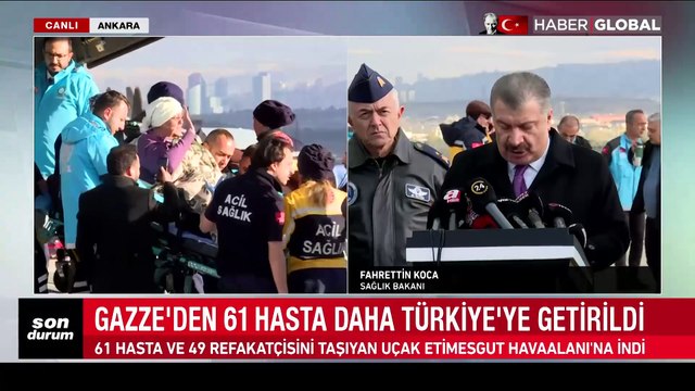 Gazzeli 61 hasta ve 49 refakatçisi, Türkiye'ye geldi
