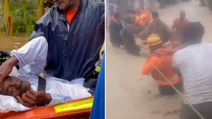 Download Video: Dominican Republic: Blind man carried out of flooded home as deadly storm brings torrential rain