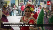 Recibe Iztapalapa a 'La Pequeña Amal' con bailes regionales y música