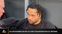 Steelers' Jaylen Warren On 74-Yard TD Run