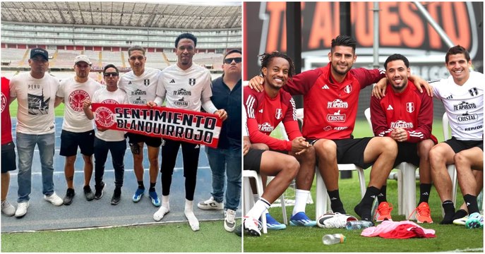 Barra oficial de la Selección Peruana en entrenamientos