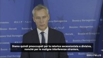 Bosnia, Stoltenberg: preoccupati da interferenze anche da Russia