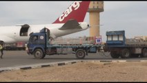 L'arrivo in Egitto degli aiuti umanitari internazionali per Gaza