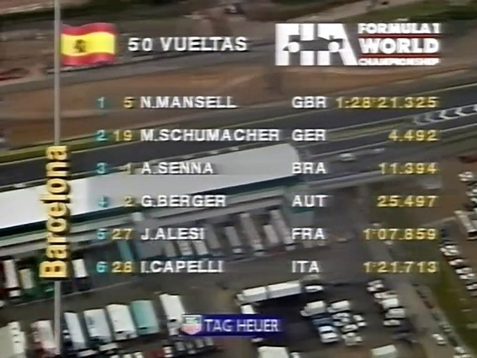 Formula-1 1992 R04 Spanish Grand Prix Part 02