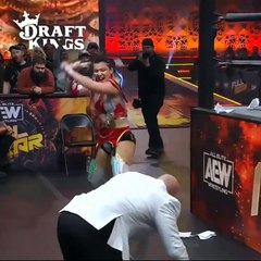 OMG  Hikaru Shida Hits With Sticks On Luthar