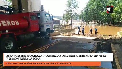 Alba Posse el Río Uruguay comenzó a descender, se realiza limpieza y se monitorea la zona