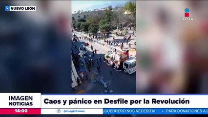 Desfile en Nuevo León termina en disturbios