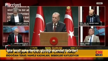 İşte İsrail askerlerinin giydiği skandal tişörtler! Cumhurbaşkanı Erdoğan sert tepki göstermişti