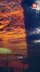 Captan extraña división del cielo en Florida, se divide en 'dos'