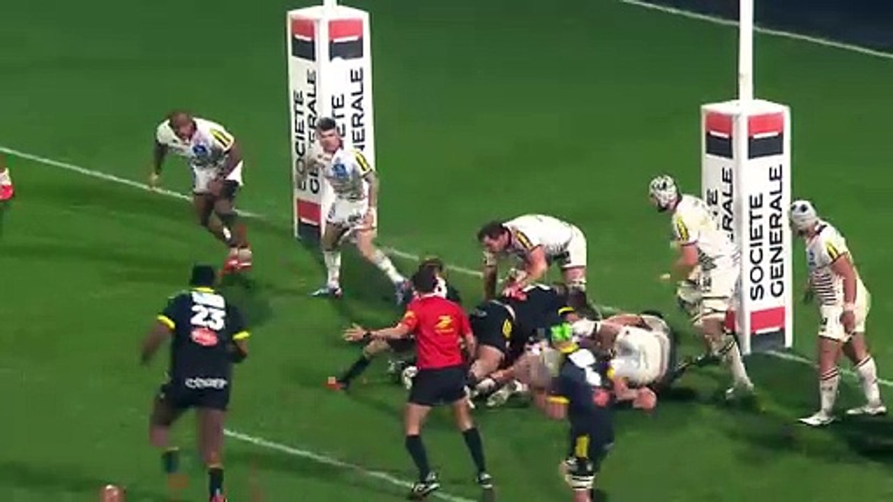 TOP 14 - Essai de Ulupano SEUTENI (SR) - Stade Rochelais - Union Bordeaux Bègles