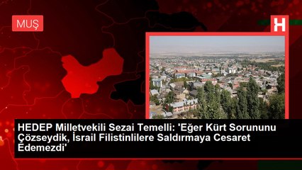 HEDEP Milletvekili Sezai Temelli: 'Eğer Kürt Sorununu Çözseydik, İsrail Filistinlilere Saldırmaya Cesaret Edemezdi'