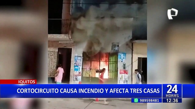 Iquitos: cortocircuito en ventilador habría originado incendio que afectó tres casas
