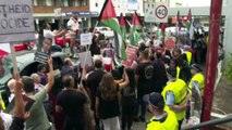 Pro-Palestinians protest outside NSW premier's office