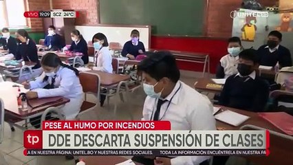 Pese a al humo en Cochabamba, descartan suspender clases y recomiendan uso de barbijo