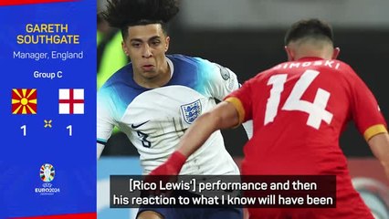 Download Video: Southgate delighted with Rico Lewis' England debut despite conceding penalty