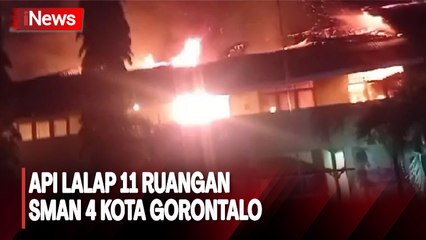 11 Ruangan Hangus Dilalap Api di SMAN 4 Kota Gorontalo