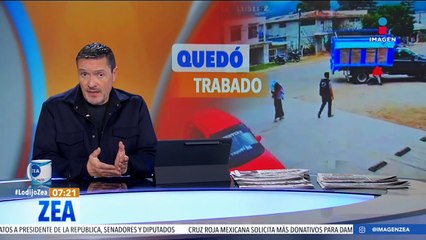Niño resulta ileso tras ser alcanzado por una camioneta en Chiapas