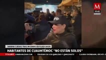 Sandra Cuevas dará créditos a comerciantes afectados por incendio en Plaza Oasis