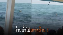 นั่งเรือเพลิน ๆ เจอชายต่างชาติลอยคอกลางทะเล ถึงกับอึ้ง ว่ายน้ำไปเกาะล้าน !