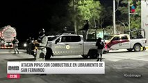Presuntos delincuentes atacaron dos pipas de gasolina y diésel en Reynosa, Tamaulipas