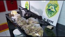 PM apreende Fiat Toro com fuzil, mil munições e quase uma tonelada de maconha