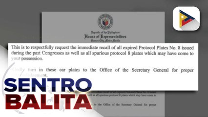 Kamara, pinababawi na ang lahat ng expired o napaso na protocol plate number ‘8’ ng mga kongresista