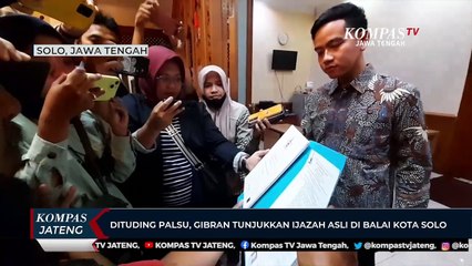 Dituding Palsu, Gibran Tunjukkan Ijazah Asli di Balai Kota Solo