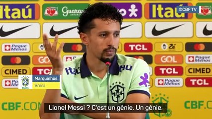 Brésil - Marquinhos est prêt à défendre sur le "génie" Messi