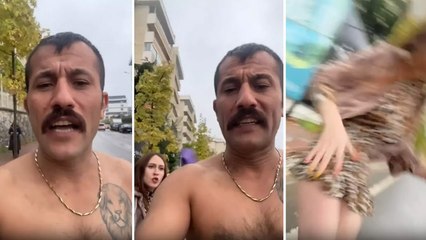 Bir kişi 'kahrolsun feminist kadınlar' dediği anlarda bir kadının sert tepkisiyle karşılaştı