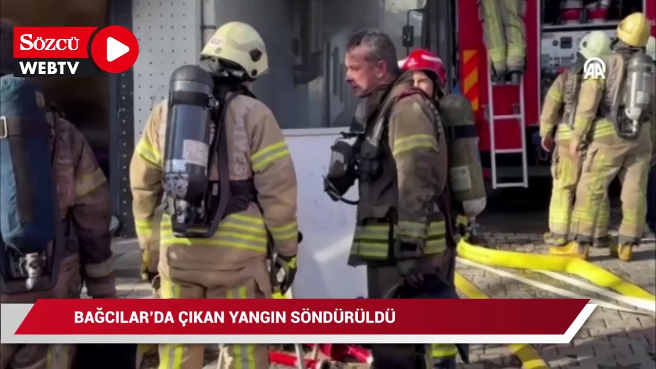 Bağcılar'da bir iş yerinin deposunda çıkan yangın söndürüldü