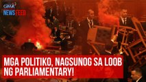 Mga politiko, nagsunog sa loob ng parliamentary! | GMA Integrated Newsfeed