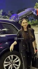 Aditi Rao Hydari Arrives At Mumbai Airport In Her Swanky Blue Audi Car