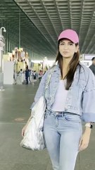 Kriti Kharbanda Carries An All Denim Look For Her Airport Voyage