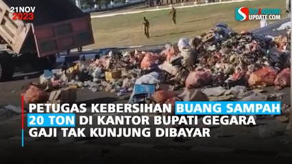 Petugas Kebersihan Buang Sampah 20 Ton di Kantor Bupati Gegara Gaji Tak Kunjung Dibayar