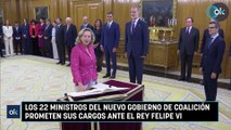 Los 22 ministros del nuevo Gobierno de coalición prometen sus cargos ante el Rey Felipe VI