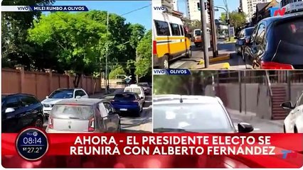 La llegada de Milei a Olivos