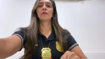 Delegada Luci Mônica apresenta detalhes da prisão de suspeito de feminicídio