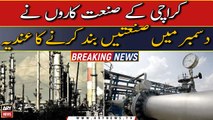 Increase in gas prices, Karachi's industrialists indicate to close industries in December