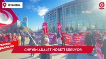 CHP İlçe Örgütleri, İstanbul Adliyesi önünde 'Adalet Nöbeti'ni sürdürüyor