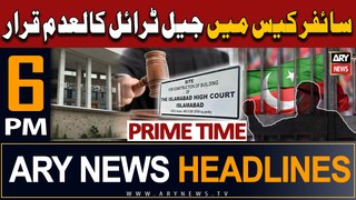ARY News 6 PM  Prime Time Headlines 21st November 2023 | PTI chief’s jail trial declared annulled