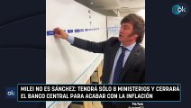 Milei no es Sánchez: tendrá sólo 8 ministerios y cerrará el Banco Central para acabar con la inflación