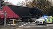 Edinburgh crash: large lorry stuck at Cameron Toll roundabout