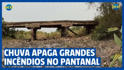 Chuvas apagam focos de incêndio no Pantanal