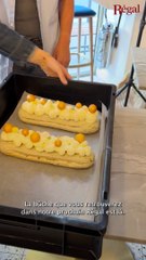 L'éclair XXL vanille-noix de pécan de Christophe Adam