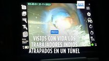 Vistos por primera vez los más de 40 trabajadores atrapados bajo la tierra en un túnel en India